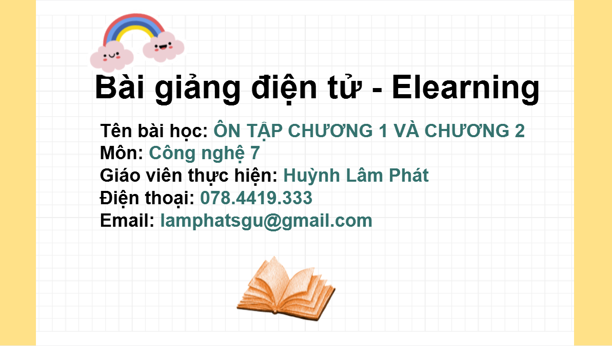 Ôn Tập Chương 1 và 2 : Trồng trọt