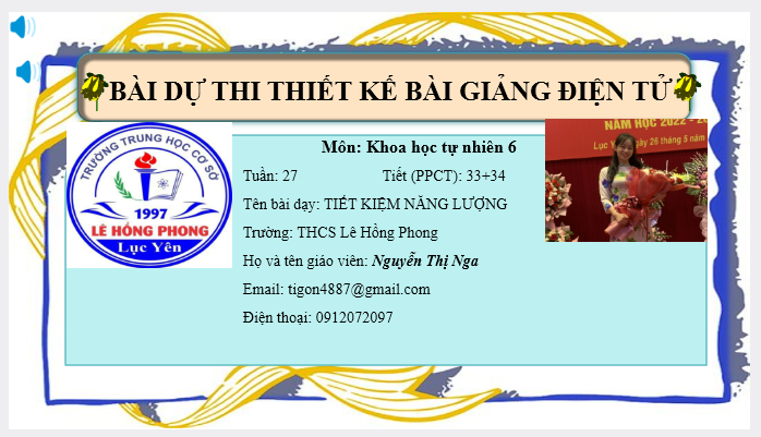 Tiết (PPCT) 33,34 : Tiết kiệm năng lượng