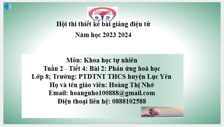  Bài 2_Tiết 4: Phản ứng hoá học