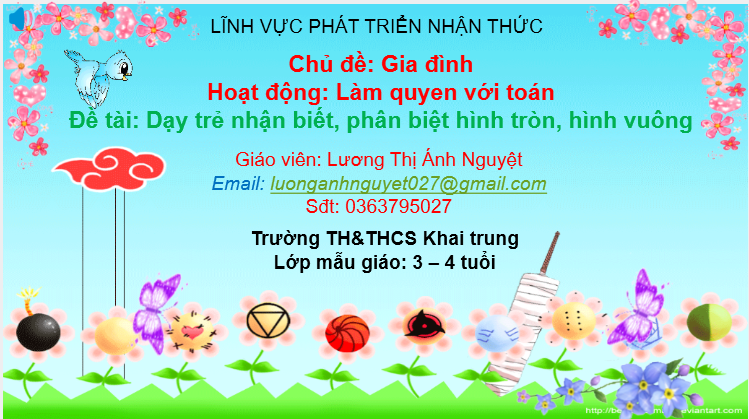 Đề tài: Dạy trẻ nhận biết, phân biệt hình tròn, hình vuông