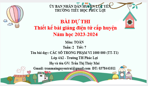 Tiết 7: Các số trong phạm vi 1000 000