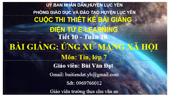 Tiết 10: Bài giảng ứng xử mạng xã hội