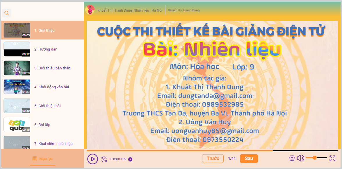 Bài học: Nhiên Liệu 