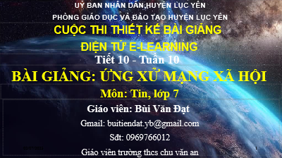 BÀI GIẢNG ỨNG XỬ MẠNG XÃ HỘI