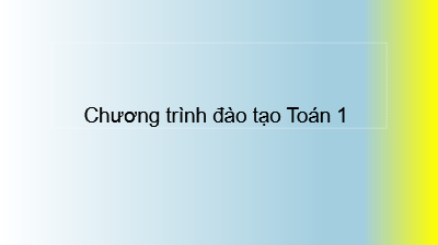 Phép cộng: Toán 1